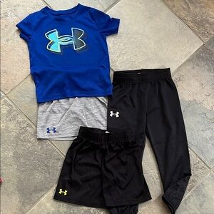 Under Armour Kids' Black and Gray Shorts, pants bundle/Set